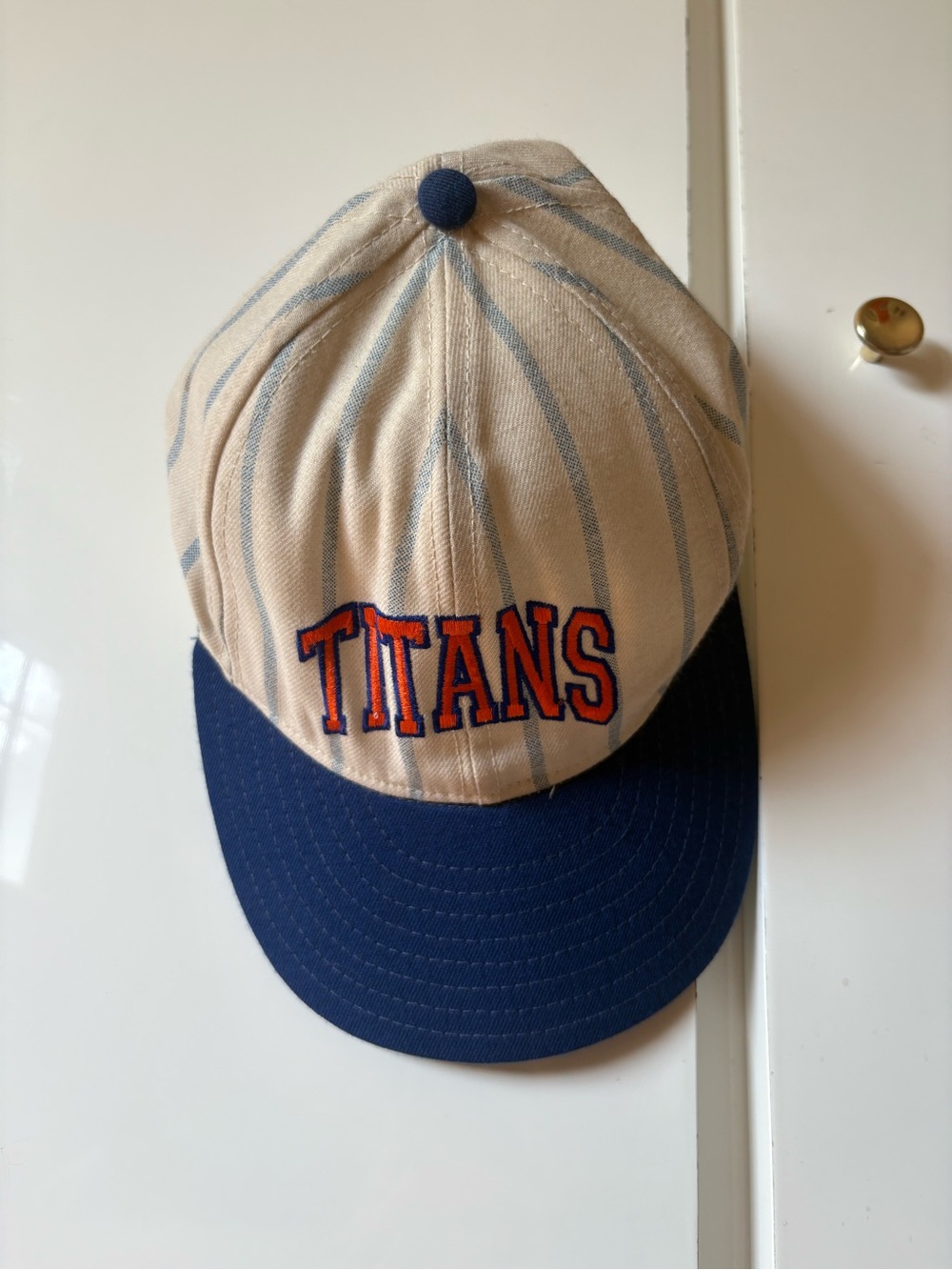 Titans Beige and Navy Baseball Cap - Made in America